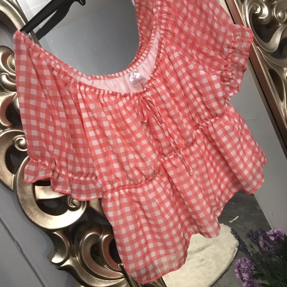 Red & White Blouse